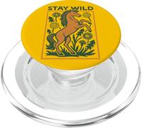 Stay Wild Wild Horses Nature Rétro Western Free Spirit Wild PopSockets PopGrip pour MagSafe