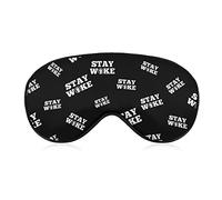 Stay Woke Sleeping Blindfold Mask Cute Eye Shade Cover avec sangle réglable pour femmes hommes nuit