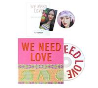 STAYC - 3rd Single Album [WE NEED LOVE] (LOVE Ver.) Photo Book + CD-R + STAYC Official Fragrance Card + Photo Card + Circle Card + 2 Pin Button Badges
