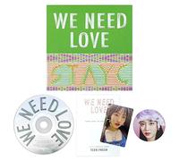 STAYC - STAYC - 3rd Single Album [WE NEED LOVE] (POWER Ver.) Photo Book + CD-R + STAYC Official Fragrance Card + Photo Card + Circle Card + Limited Poster + 2 Extra Photocards + 2 Pin Button Badges