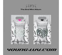 STAYC [ YOUNG-LUV.COM ] 2ème mini album (Young + LUV - SET. ) (2 CD + 2 livres photo + 2 posters pliants (sur pack) + 2 Wide Polaroid Photo+2 Photo Card+2 Stayc Official Fragrance Card )