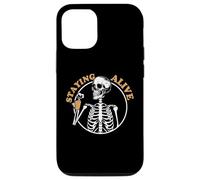 Staying Alive Skeleton Drink Coffee Baristas Coffee Lover Coque pour iPhone 12/12 Pro
