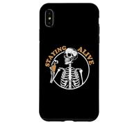 Staying Alive Skeleton Drink Coffee Baristas Coffee Lover Coque pour iPhone XS Max