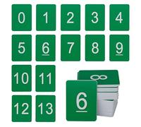 StayMax - Jetons numérotés en plastique rectangulaire (0 à 50, vert) - 1 unité