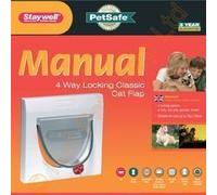 Staywell 919 Chatière porte Animal 4 voies Fermeture BLANC