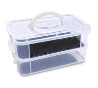StaZamor Boîte d'élevage de vers de Farine Transparente à Double Couche avec séparation Automatique des excréments et contrôle des odeurs, Mini Terrarium avec poignée, kit Ferme vers pour Enfants