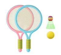 StaZamor Ensemble de Raquettes de Tennis pour Enfants Raquette Badminton en Plastique pour Tout-Petits avec Balle Badminton Balle Tennis.
