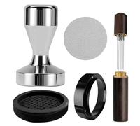 StaZamor Kit de doseur à expresso 5 pièces/ensemble de 51 mm, ensemble doseur à café portable pratique avec tapis, écran rondelle, anneau dosage 51 mm pour outils cuisine domicile, machi