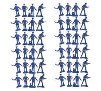 StaZamor Lot de 50 Figurines d'action de Police avec 4 Poses réalistes, Petites Figurines Policier pour Table Sable, Maison poupée, scènes Miniatures, Cadeaux fête