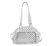 StaZamor Sac fourre-tout à pois, Y2K 3 couches Clear Pin Display Ita Bag | Présentez des peluches d'anime, un joli design à pois, spacieux pour les conventions et les sorties quotidiennes.