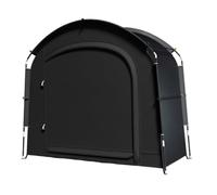 StaZamor Tente de Rangement de vélo Noire, imperméable, Coupe-Vent, Portable, 4 capacités, abri Hangar vélo extérieur, Stockage d'équipement Cyclisme