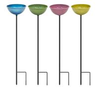 Stazione di abbeveraggio | mangiatoia per farfalle in Metallo da 4 pezzi,Vaschette d'Acqua Giardino, Cortile, terrazza, Prato e