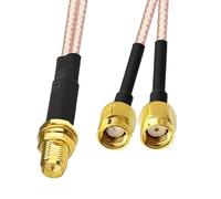 STBQHG Câble répartiteur SMA femelle vers double connecteurs SMA mâle, câble d'extension Pigtail RG316 pour routeurs réseau