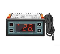 STC 200 Thermostat numérique Contrôleur de température prenant en charge les fonctions de refroidissement et de chauffage, équipé d'un retardateur de compresseur réglable, capteur de gestion précise