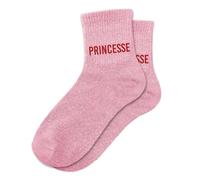 STC Chaussettes Princesses Rose Pailletées - 2 Paires - Taille Unique 36-42 - Rose - Medium