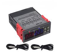 STC-3008 Thermostat numérique double contrôleur de température avec sonde à double capteur CTN pour incubateur et congélateur