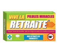 STC - Boite de Médicament Bonbon Humoristique ? Pilules Miracles Retraite