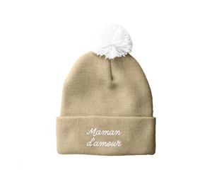 STC Bonnet Brode Pompon Maman d Amour