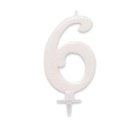 STC - BOUGIE ANNIVERSAIRE GÉANTE BLANCHE - CHIFFRE 6