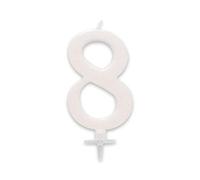 STC - BOUGIE ANNIVERSAIRE GÉANTE BLANCHE - CHIFFRE 8