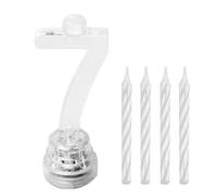 STC Bougies Lumineuses LED Chiffre 7 - Blanc - Taille Unique
