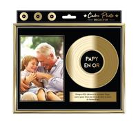 STC Cadre photo disque d'or papy 26 x 24 cm Golden Verticale Fête des Pères
