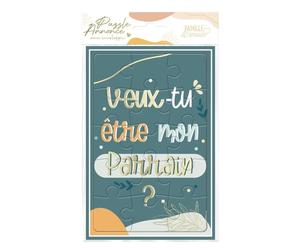 STC Carte puzzle annonce naissance-baptême modèle Veux tu être mon parrain ?