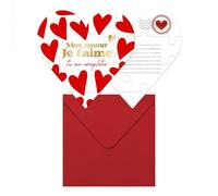 STC - Carte Puzzle C?'UR Message Amour 14CM Rouge
