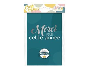 STC - CARTE REMERCIEMENT PIN'S ROND MAÎTRE