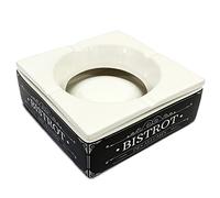 SUD TRADING Cendrier marocain en céramique Bistrot - Dimensions : Hauteur 6 cm - Profondeur 16 cm - Largeur 16 cm