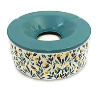 SUD TRADING Cendrier marocain en céramique turquoise - Hauteur 8 cm - Diamètre 20 cm