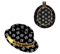 STC -Chapeau Anniversaire 18 ans - Noir noir G