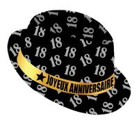 STC -Chapeau Anniversaire 18 ans - Noir