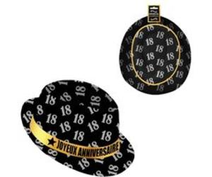 STC -Chapeau Anniversaire 18 ans - Noir noir G