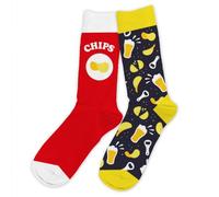 STC Chaussettes Humoristiques Plats et Boissons Mythiques – Chips/Apéro Dépareillées