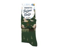 STC - Paire DE Chaussettes Coton Passion Chasse Homme Multicolore, Vert - Homme Adulte - Chaussettes - 2 Paires - Taille Unique (39 - 45) - Vert, Multicolore