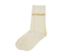 STC Chaussettes Paire pétillantes pailletées beige Taille 36/42