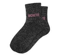 Stc, Chaussettes à Paillettes, Noir Pailleté, Taille 36-42