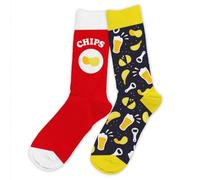 STC Chaussettes Humoristiques Plats et Boissons Mythiques – Chips/Apéro Dépareillées
