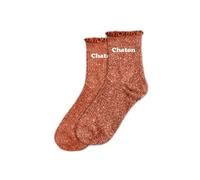 Paire De Chaussettes Rouge À Paillettes À Feston Chaton