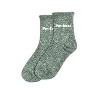 SUD TRADING Paire de chaussettes paillettes à feston Poulette vertes 36-42