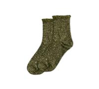 STC Chaussettes Kaki à paillettes à feston