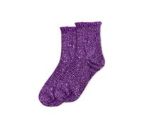 STC, Chaussettes feston courtes paillettes VIOLETTE (taille unique 36-42)