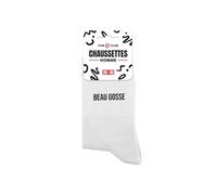 STC, Chaussettes homme blanches - Beau Gosse (39-45)