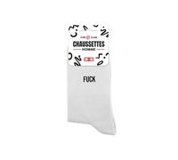 STC, Chaussettes homme blanches - Fuck (39-45)