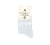STC Chaussettes Aventurière grises à paillettes Taille 36-42