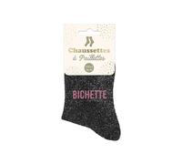 STC Chaussettes à paillettes Noir pailleté Taille 36-42