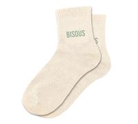 STC Chaussettes paillettes bisous beige