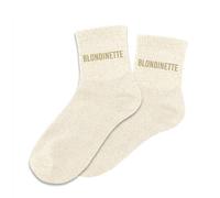 SUD TRADING Paire de chaussettes paillettes blondinette beige G