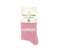 STC Chaussettes Charmante roses pailletées